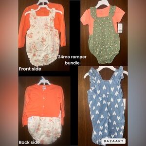 24mo- 3 sets of romper bundle